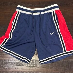 Nike Blue and Red Athletic Shorts
